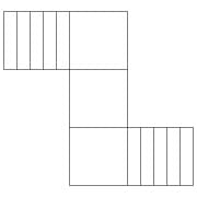 Crossover metal stairs layout